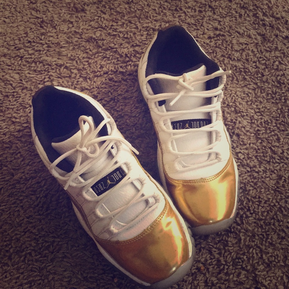 Gold and White Jordan’s